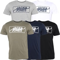 JACK AND JONES Herren Fly Big Scaled T-Shirts Mehrfarbig
