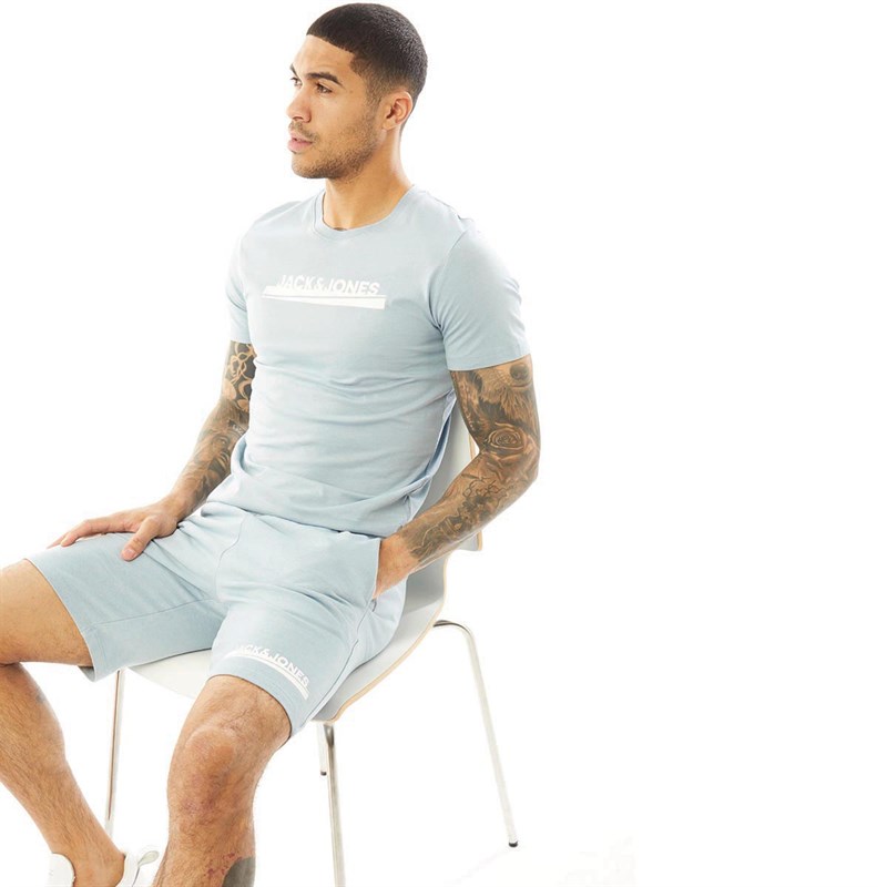 JACK AND JONES Heren Harry Twinset Set Lichtblauw