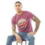 JACK AND JONES Mens Tyler Short Sleeve Crew Neck T-Shirt Hawthorn Rose