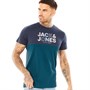 JACK AND JONES Herre Steve T-shirts Marineblå