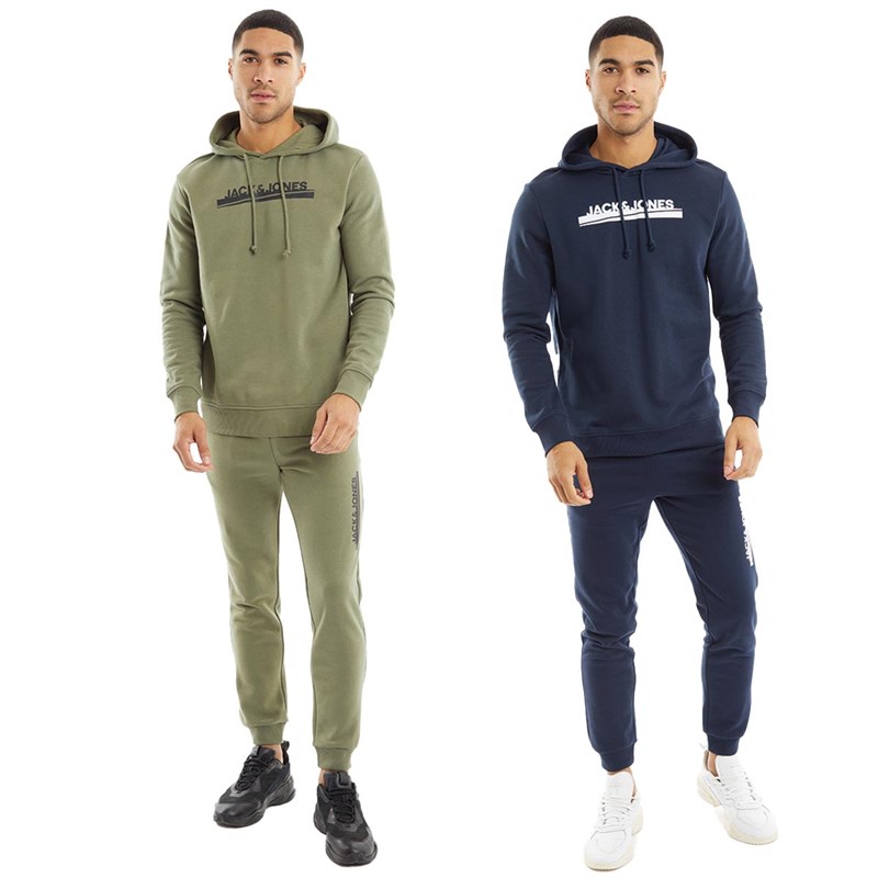 JACK AND JONES Mens Harry Two Pack Joggers Navy/Khaki