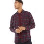JACK AND JONES Herren Classic Denver Check Hemd mit langem Arm Rot kariert