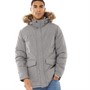 JACK AND JONES Mens Great Padded Parka Grey Melange