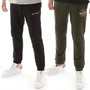 JACK AND JONES Boys Jjstamp Two Pack Joggers Black