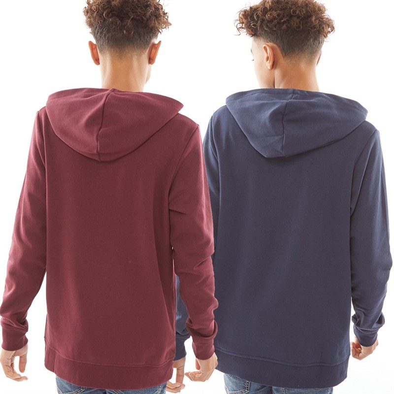 JACK AND JONES Junior Boys Jjstamp Two Pack Hoodies Port Royale
