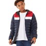 JACK & JONES Boys Wing Hood Puffer Jacket Navy Blazer