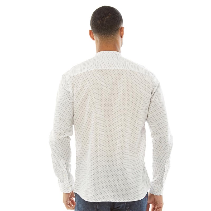 Buy JACK AND JONES Mens Band Summer AOP Long Sleeve Shirt White