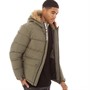 JACK AND JONES Mens Grain Puffer Jacket Dusty Olive