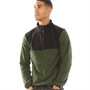 JACK AND JONES Herren Gordon Hype Half Zip Fleecejacken Olivengrün