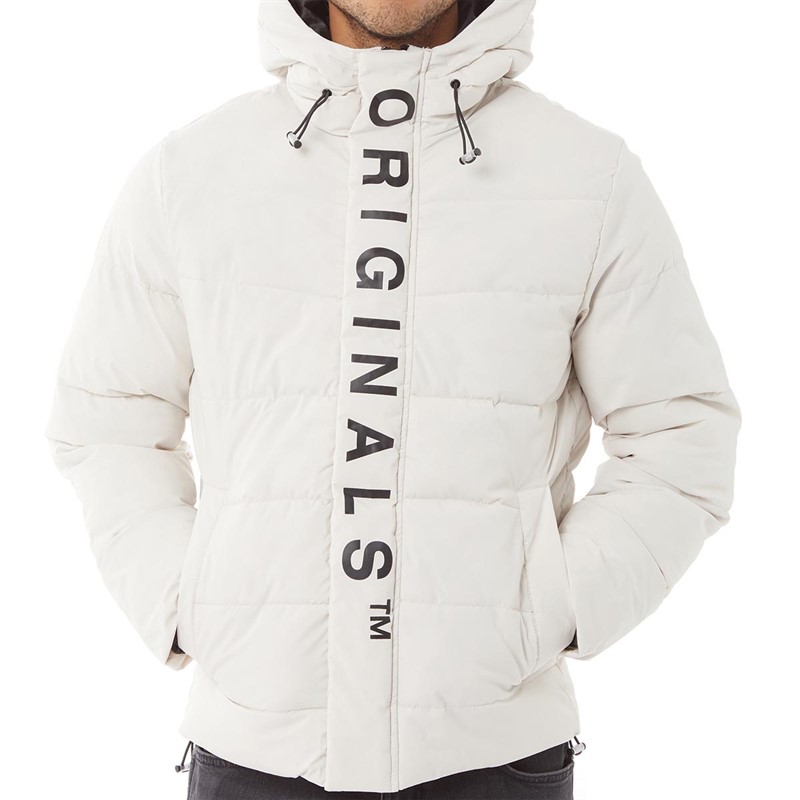 Buy JACK AND JONES Mens Pace Clean Puffer Moonbeam