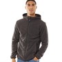 JACK AND JONES Mens Gordon Hype Full Zip Hooded Fleece Asphalt
