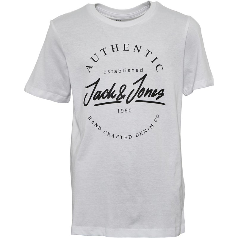 JACK AND JONES Drenge Jwharthur T-shirts Hvid
