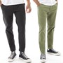 JACK AND JONES Mens Marco Dave Two Pack Chinos Dusty Olive/Black