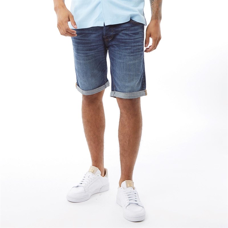 Buy JACK AND JONES Mens Rick Org Denim Shorts Blue Denim