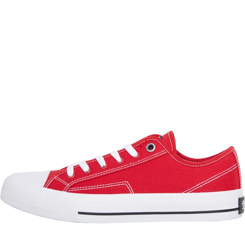 Buy JACK AND JONES Mens Corp Canvas Trainers Barbados Cherry