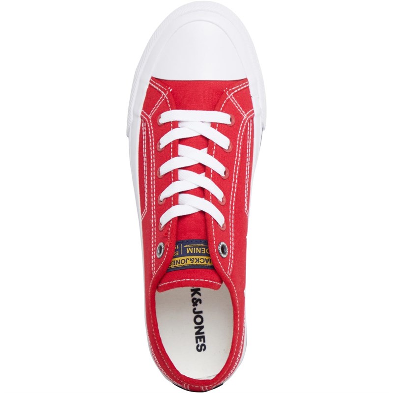 JACK AND JONES Heren Corp Canvas en gympen Rood