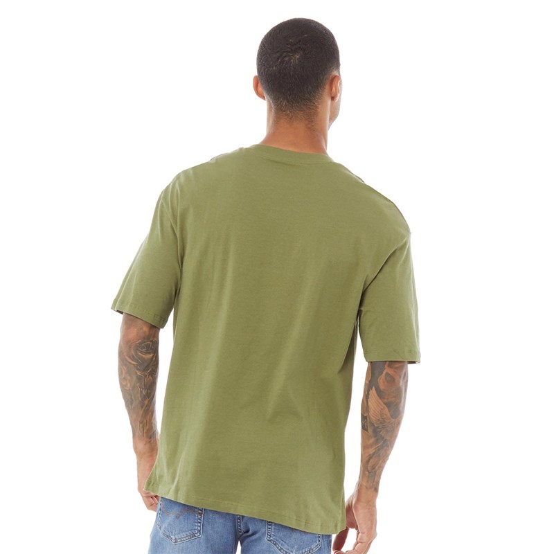 JACK AND JONES Mens Crew Neck T-Shirt Martini Olive