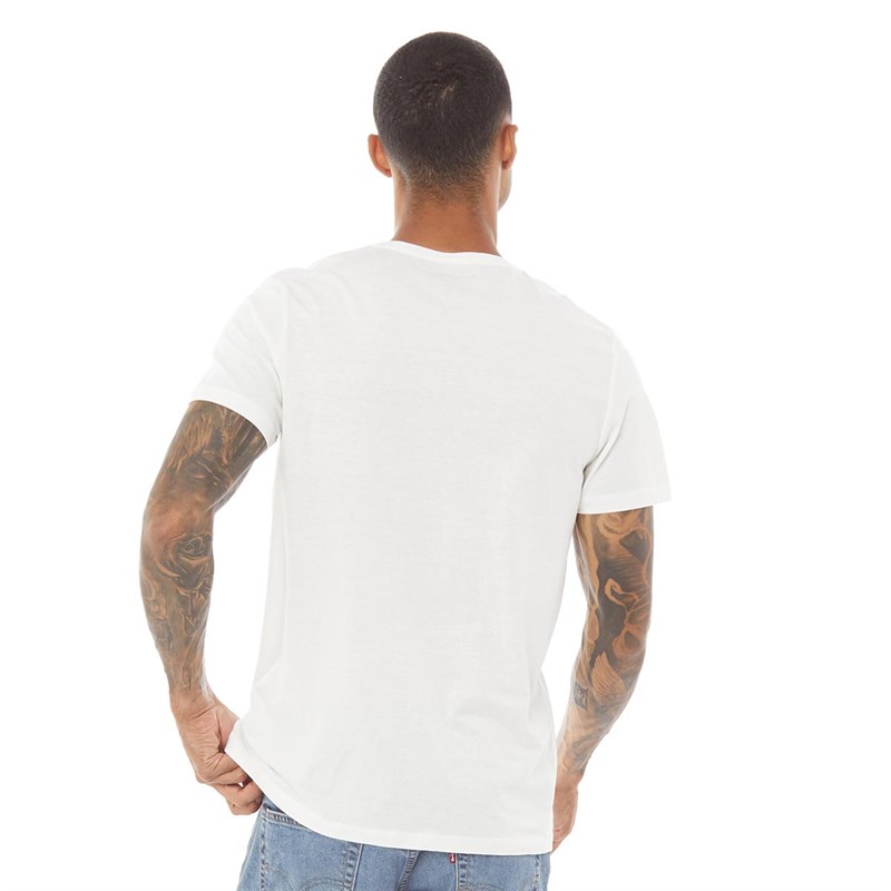 JACK AND JONES Mens Dome Crew Neck T-Shirt Cloud Dancer