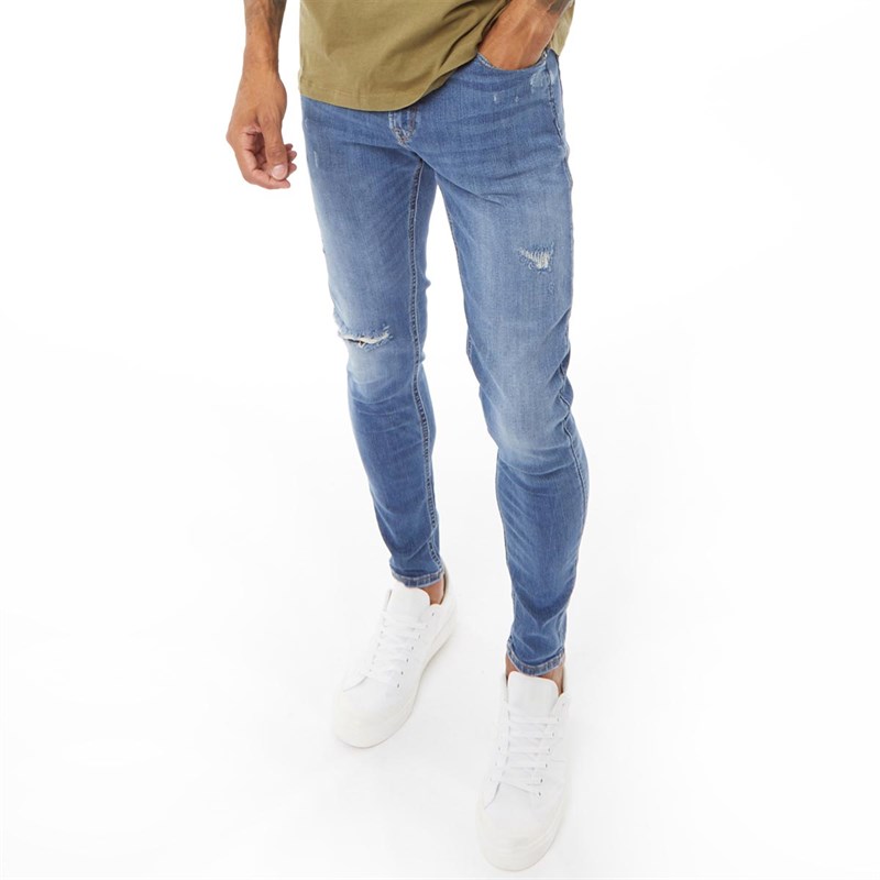 JACK AND JONES Herren Original Pete Jeans mit geradem Bein Blau