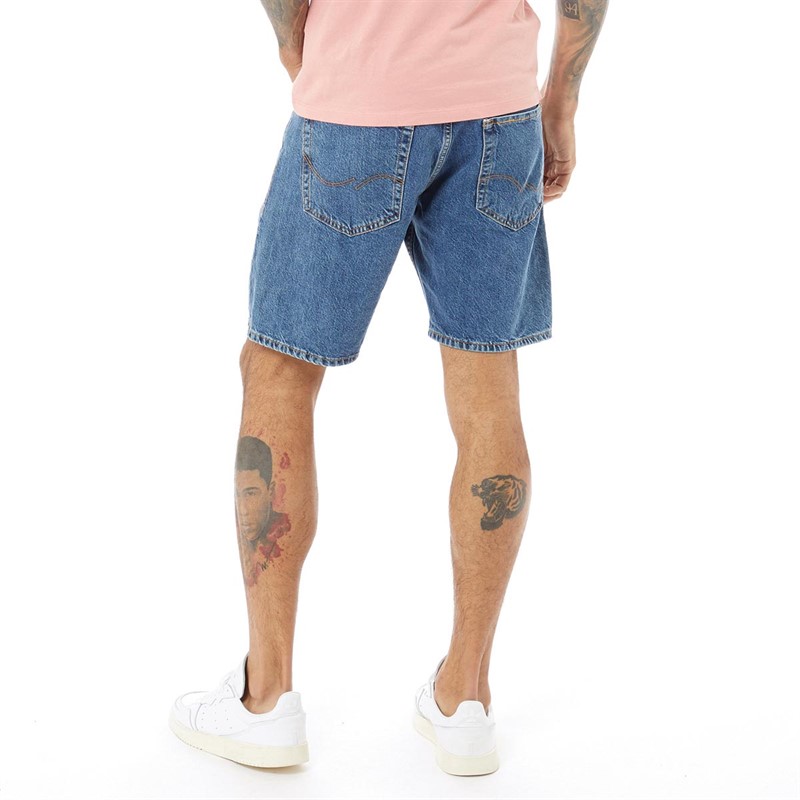 JACK AND JONES Mens Original Chris Shorts Blue Denim