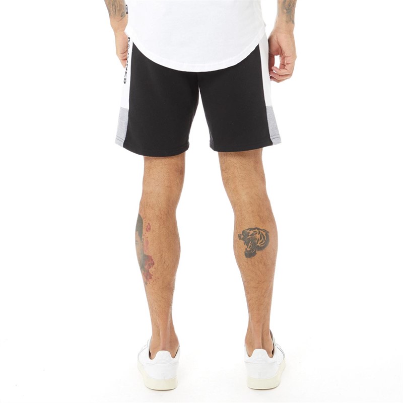JACK AND JONES Mens Logo Blocking Sweat Shorts Black