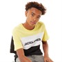 JACK AND JONES Boys Jjelogo Blocking T-Shirt Mellow Yellow
