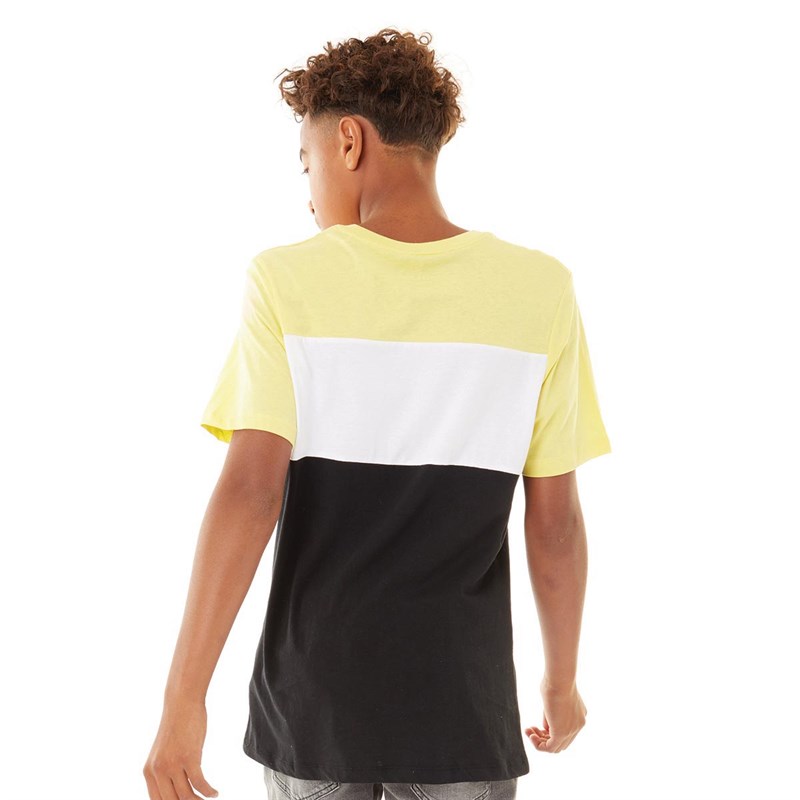 JACK AND JONES Boys Jjelogo Blocking T-Shirt Mellow Yellow