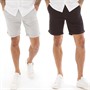 JACK & JONES Mens Dave Two Pack Chino Shorts High Rise/Black