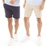 JACK & JONES Herre Dave To-pak Chino Shorts Blå Blazer/Oxford Tan