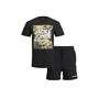 JACK AND JONES Boys Pete Camo T-Shirt and Short Set Black