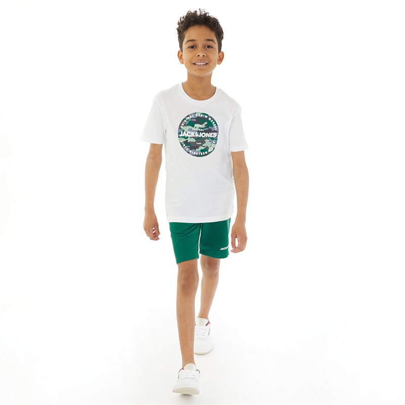 JACK AND JONES Jongens Camo T-shirt en Shorts Set Storm