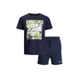 JACK AND JONES Boys Pete Camo T-Shirt and Short Set Navy Blazer