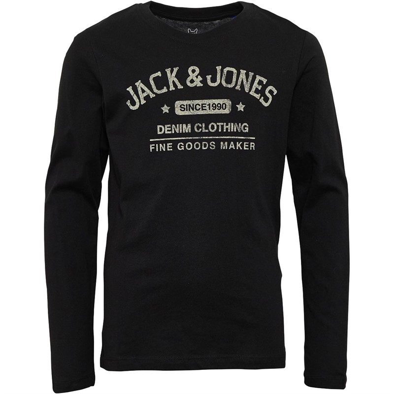 Køb JACK AND JONES Junior T-shirts med lange ærmer Sort
