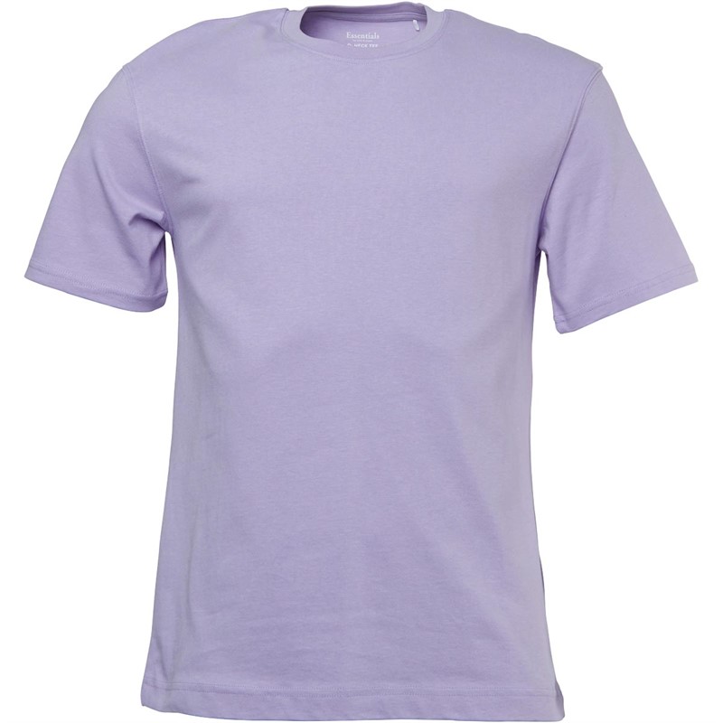 JACK AND JONES Męskie T-shirty Purpurowy