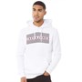 JACK AND JONES Mens Logo Corp Hoodie White