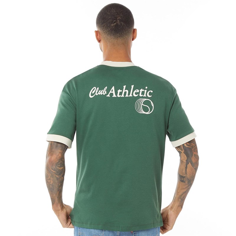 JACK AND JONES Herren Ringer T-Shirts Grün