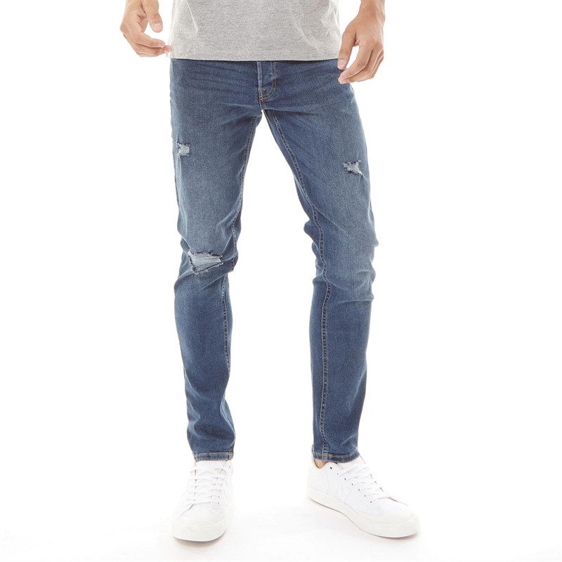 Buy JACK AND JONES Mens Glenn Original 203 Jeans Dark Blue Denim