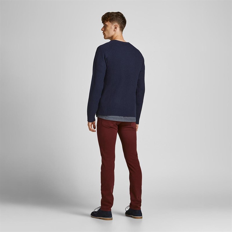 Kronstadt Heren Keld Crew Neck jumpers Marineblauw