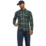 JACK AND JONES Chemises à Manches Longues Jwhclassic Denver Check Homme Bleu Vert Carreaux