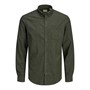 JACK AND JONES Heren Jwhclassic Melange Overhemden met lange mouwen Donkergroen