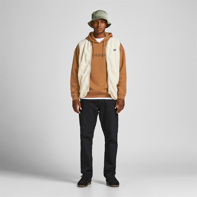 JACK AND JONES Męskie Jwhoslo Bluzy z kapturami Brązowy