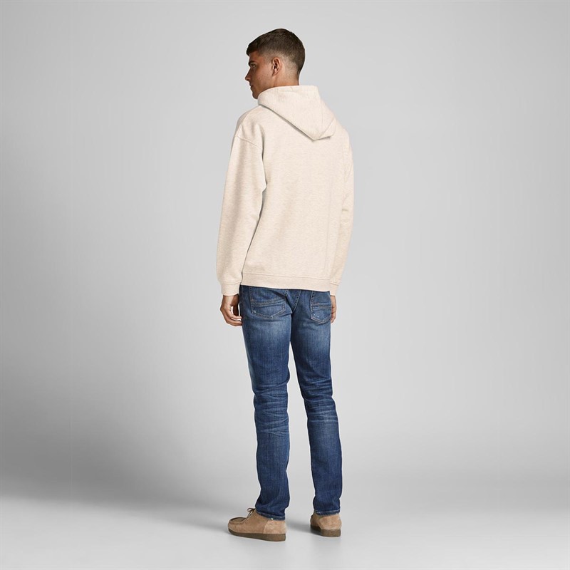 JACK AND JONES Heren Jwhoslo Hood Hoodies Gemeleerd Wit