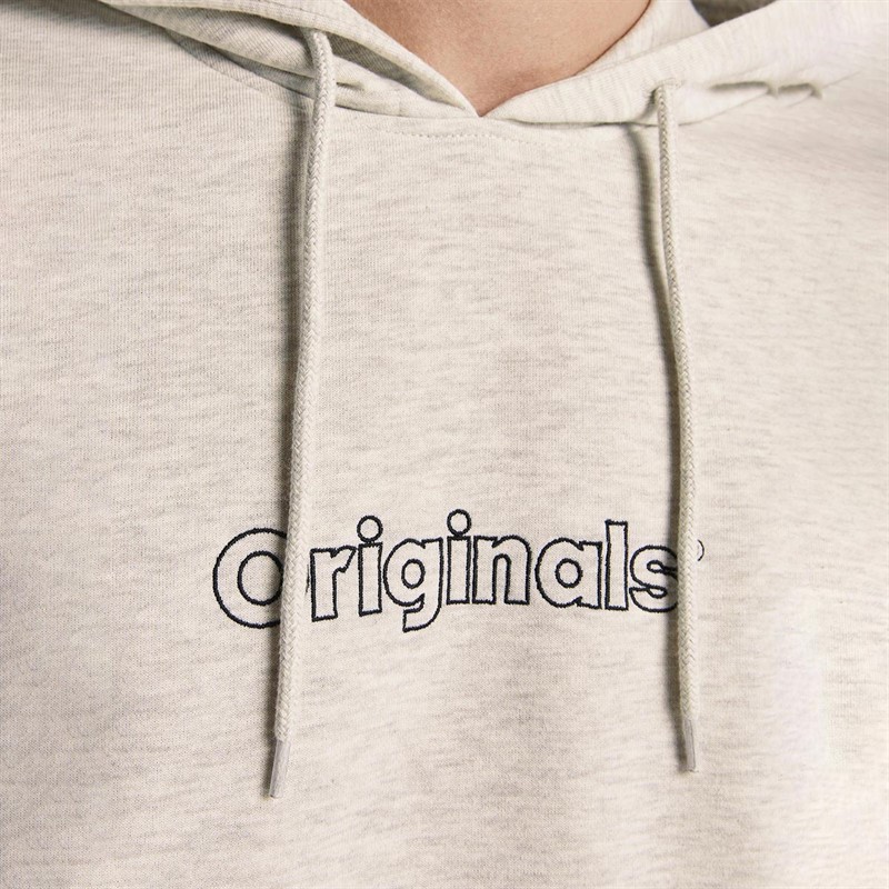 JACK AND JONES Heren Jwhoslo Hood Hoodies Gemeleerd Wit