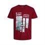 JACK AND JONES Heren Jcobooster Tee T-shirts Rood