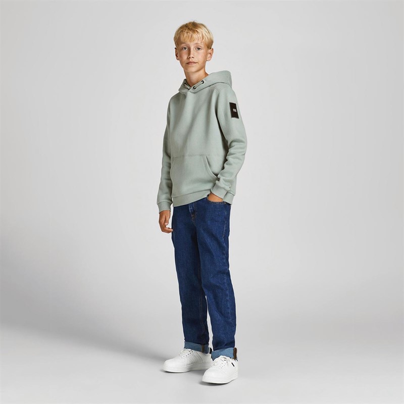 JACK & JONES JUNIOR longsleeve JJSTYD CORP SPLASH met logo donkergroen