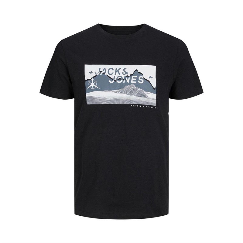 JACK AND JONES Herre Jcobooster Tee T-shirts Sort
