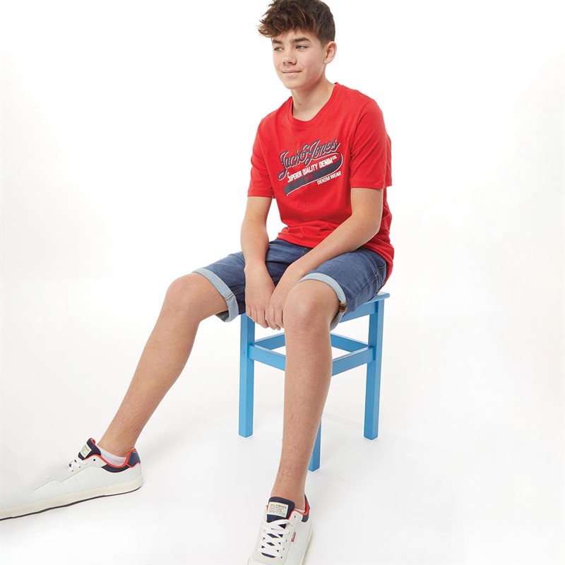 JACK AND JONES Boys Rick Denim Shorts Blue Denim