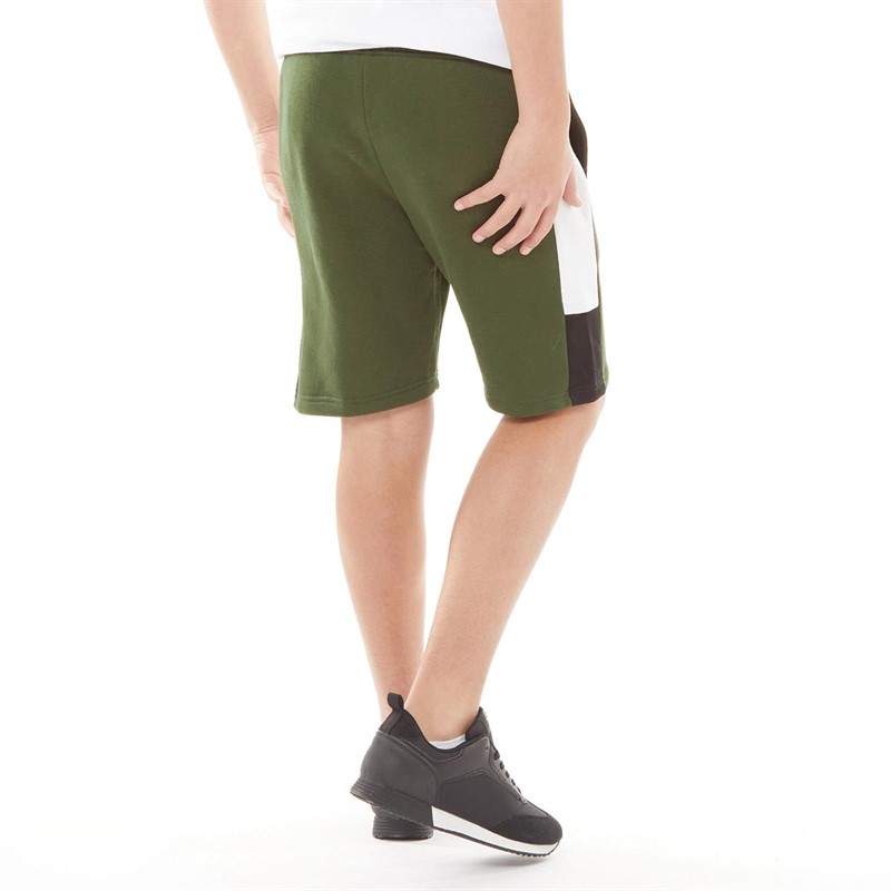 JACK AND JONES Boys Blocking Sweat Jersey Shorts Forest Night