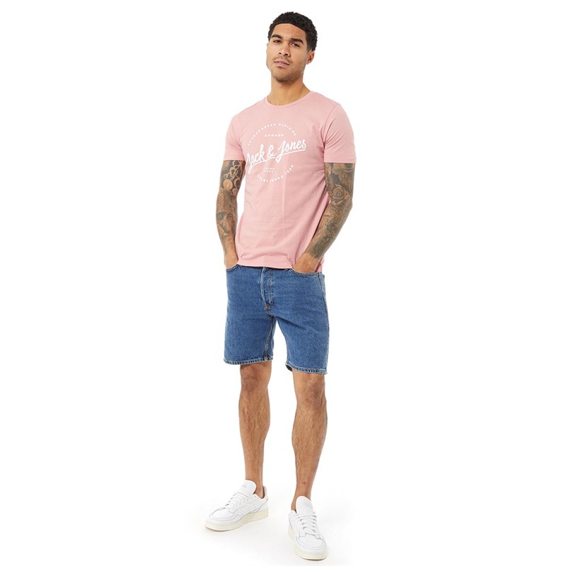 JACK AND JONES Herren Arthur T-Shirts Rosa