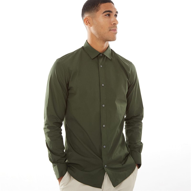 JACK AND JONES Herren Joseph Hemd mit langem Arm Grün